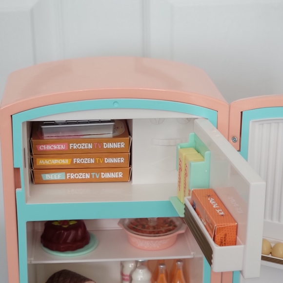 American Girl Mary Ellen's refrigerator and food set COMPLETE - Picture 6 of 12